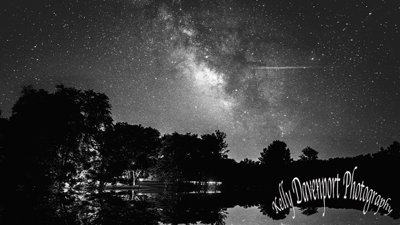 Monochrome- Firefly Streaks By the Milky Way Green River Lake KYDSC_5790