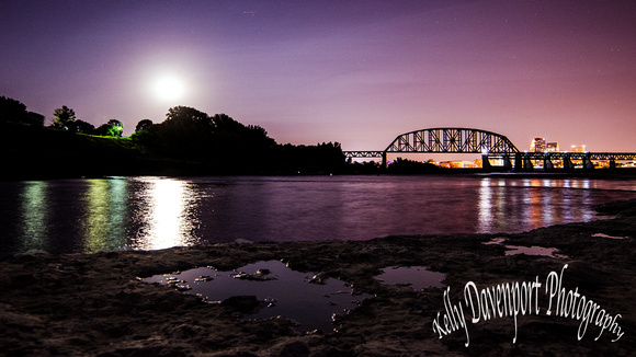 Rise of the Blue Moon Over the Falls of the Ohio by Kelly Davenport-DSC_8934