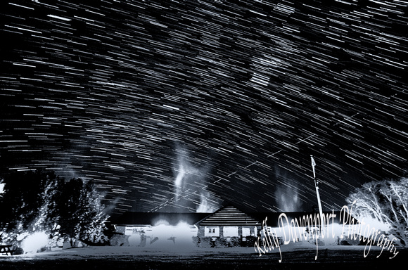 Startrails Over the Abe Martin Lodge_