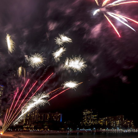 Fireworks Waikiki Beach DSC_6442
