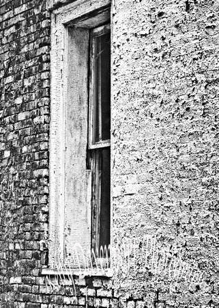 Old Window Frame Harrodsburg Kentucky Monochrome Old Window Frame Harrodsburg