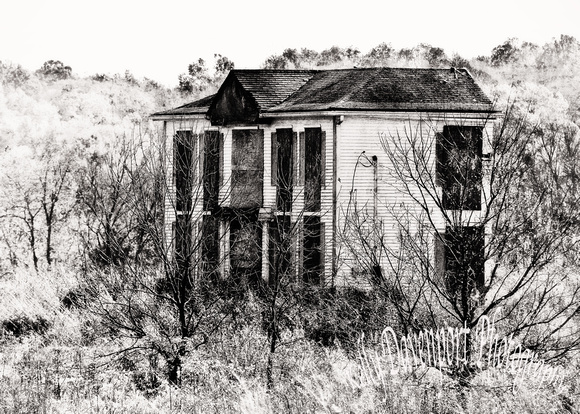 Monochrome Abandoned House Jefferson County KY by Kelly Davenport